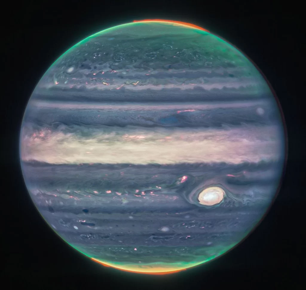 Júpiter visto por el Telescopio Espacial James Webb