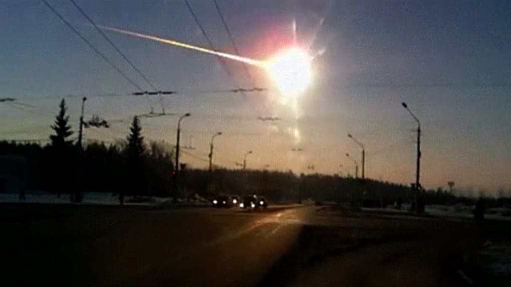 Captura registrada del meteorito de Chelyabinsk mañana del 15 de febrero de 2013