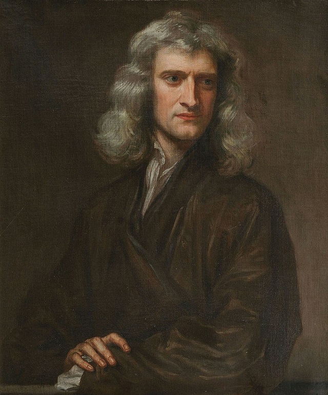 Retrato de Isaac Newton hecho por Godfrey Kneller